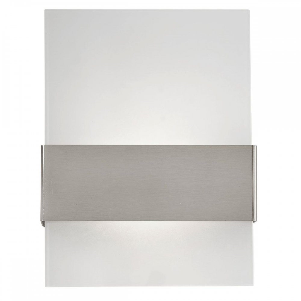 Aplica de exterior cu LED Eglo Modern Nadela 2x2.5W 21.5x29x9cm inox-sticla satinata