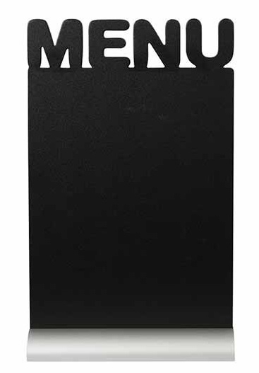 Tabla de scris Securit Silhouette Menu 34 2x21x6cm baza aluminiu include marker creta negru poza