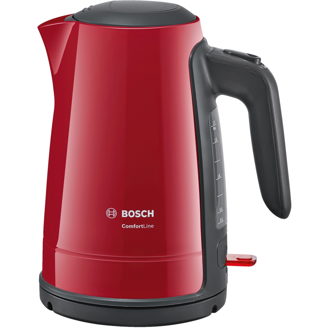 Fierbator Bosch TWK6A014 ComfortLine 2400W cana termoizolanta 1.7 litri rosu – antracit Bosch