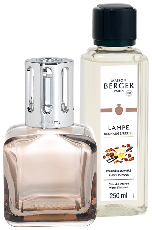 Set lampa catalitica cu parfum Berger Glacon Nude cu parfum Amber Powder 250ml 250ml