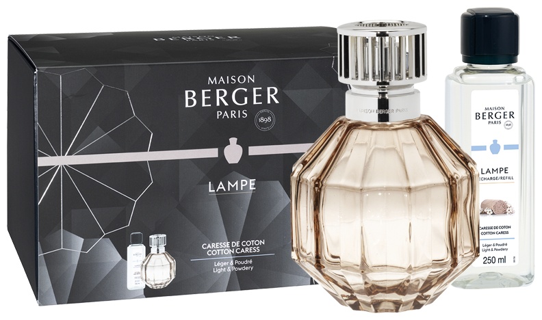 Set Berger lampa catalitica Berger Facette Nude cu parfum Caresse de Coton Maison Berger