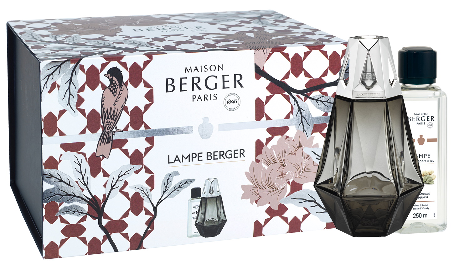 Set Berger lampa catalitica Berger Prisme Noire cu parfum Terre Sauvage Maison Berger