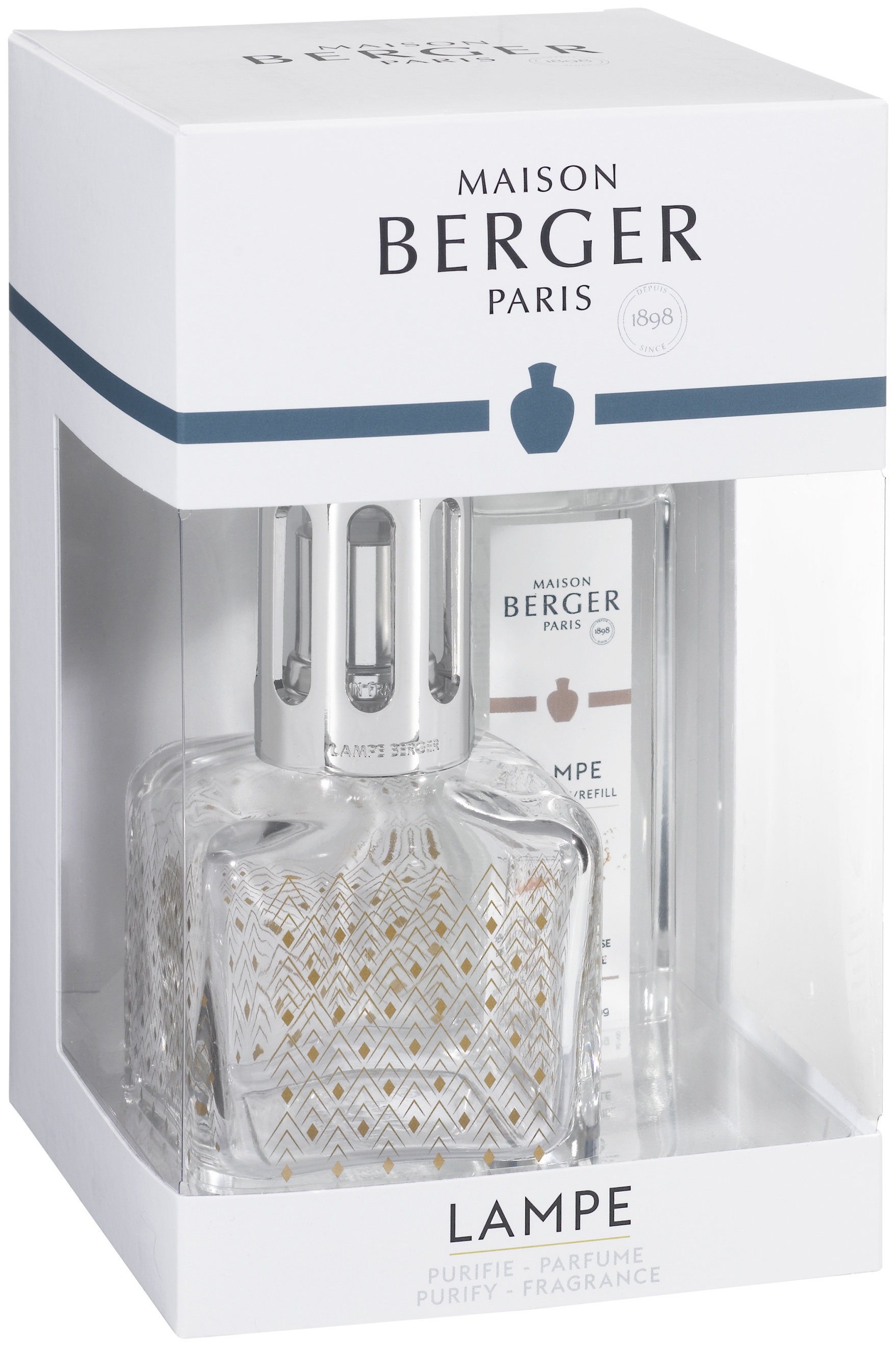 Set Berger lampa catalitica Glacon Mountains cu parfum Exquisite Sparkle Maison Berger