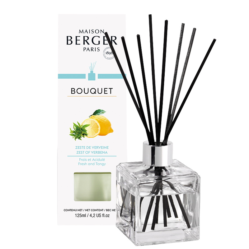 Difuzor parfum camera Berger Bouquet Parfume Cube Zeste de Verveine 125ml Maison Berger imagine 2022 1-1.ro