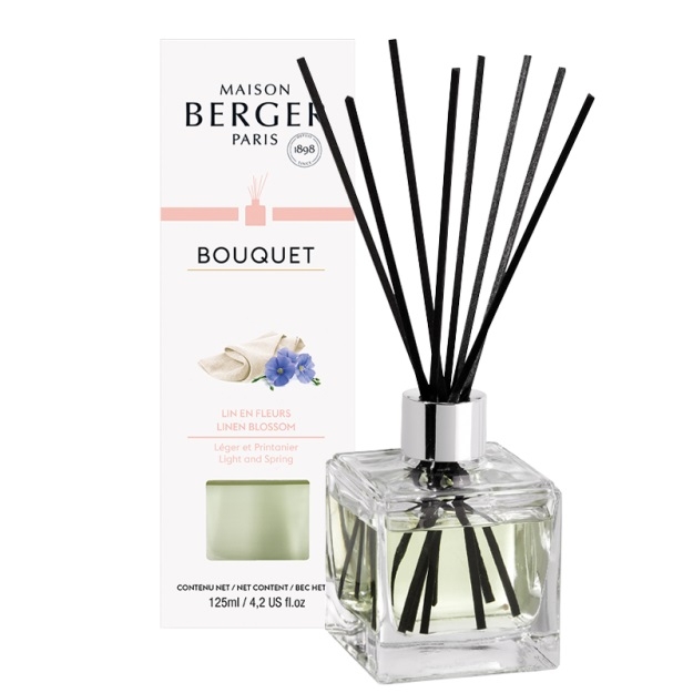 Difuzor parfum camera Berger Bouquet Parfume Cube Lin en Fleurs 125ml Maison Berger pret redus imagine 2022