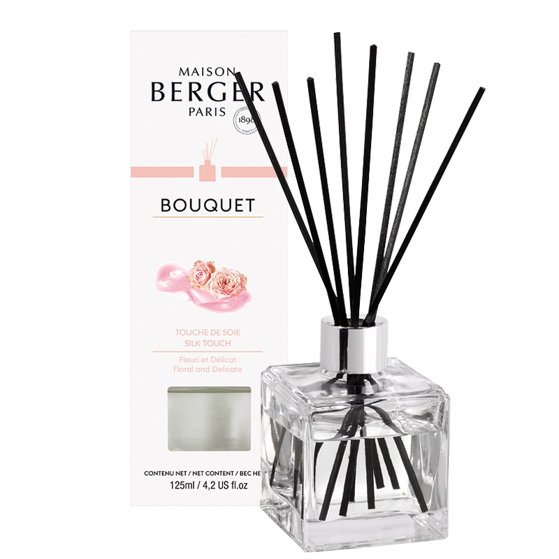 Difuzor parfum camera Berger Bouquet Parfume Cube Touche de Soie 125ml Maison Berger