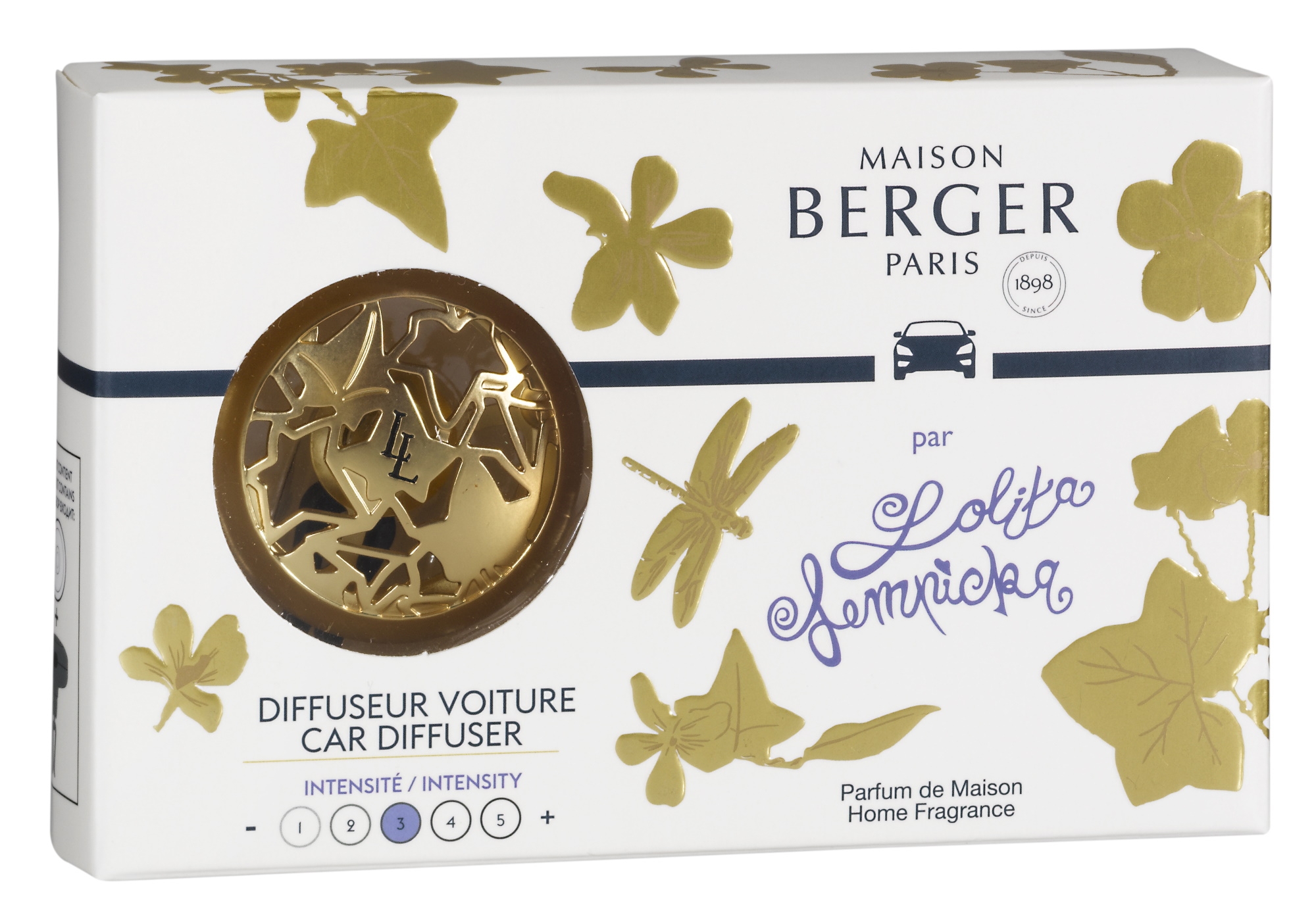 Set odorizant masina Berger Lolita Lempicka – Or satine + rezerva ceramica auto