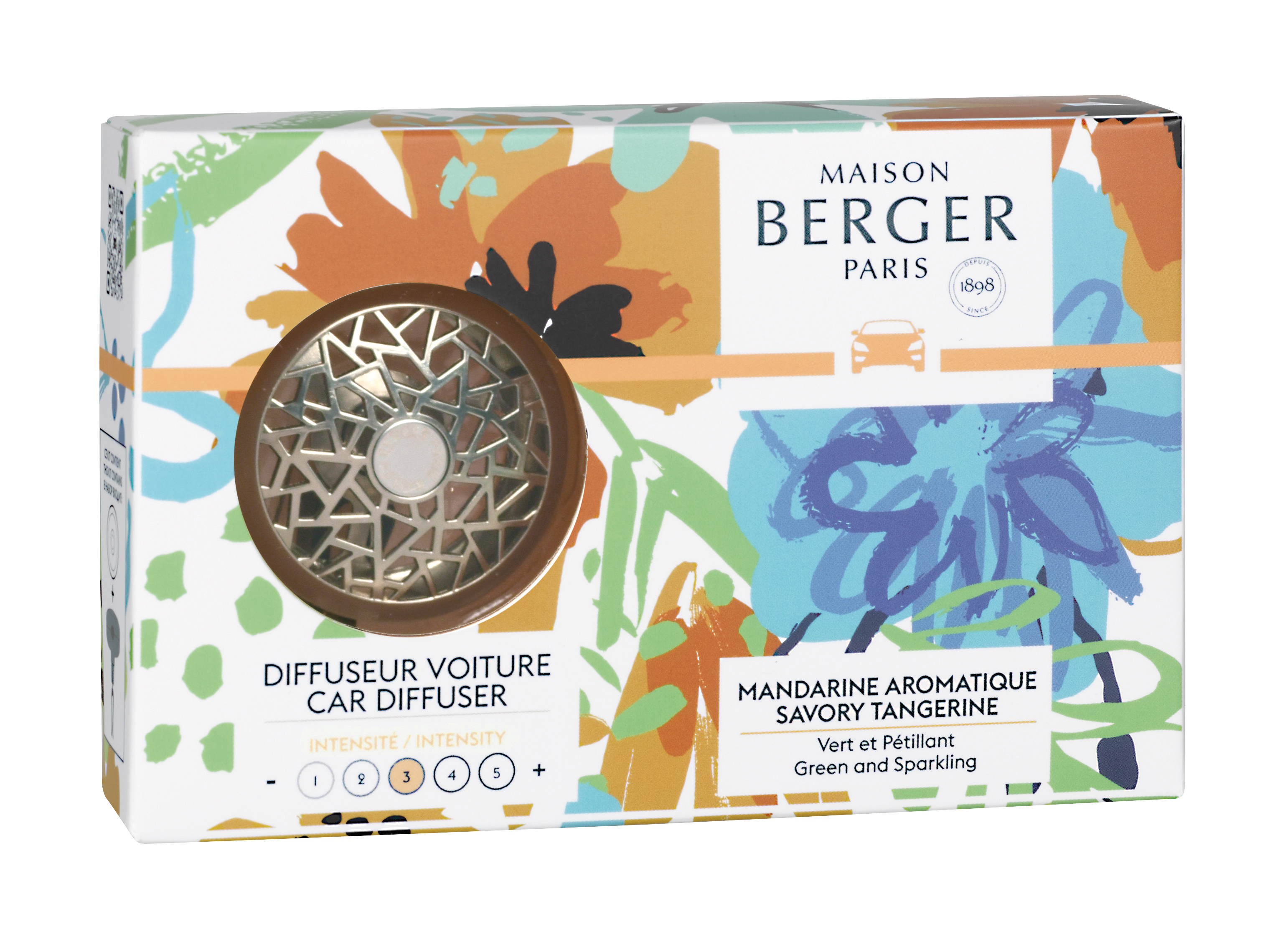 Set odorizant masina Berger Revelry + rezerva ceramica Mandarine Aromatique Maison Berger