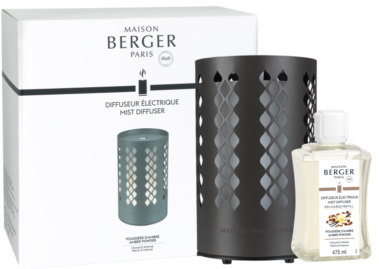 Difuzor ultrasonic parfum Berger Losange + parfum Poussiere d’Ambre 475ml Maison Berger pret redus imagine 2022