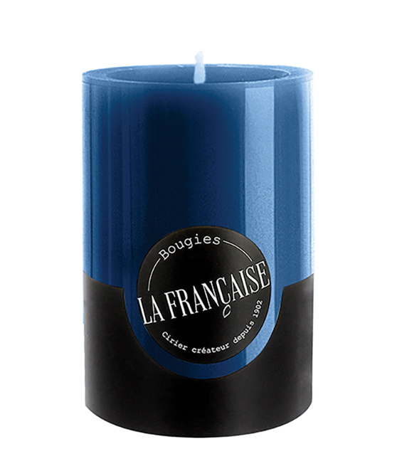 Lumanare La Francaise Colorama Cylindre Timeless d 7cm h 10cm 50 ore albastru