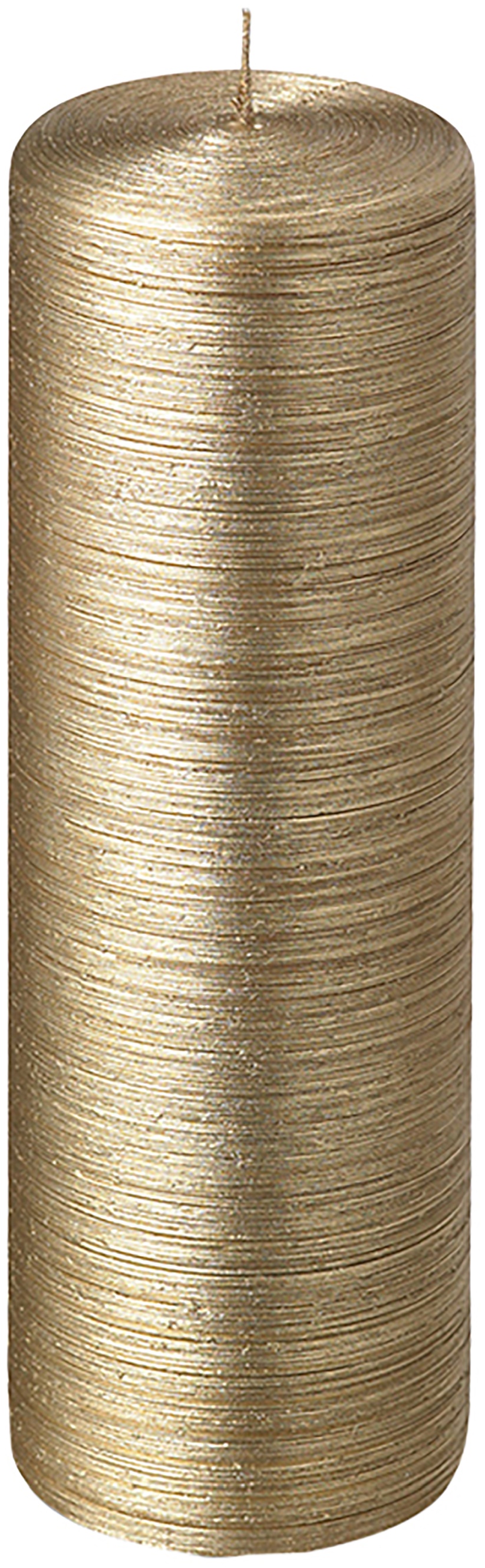 Lumanare La Francaise Colorama de Fetes Cylindre d 8cm h 25cm 40 ore auriu 25cm