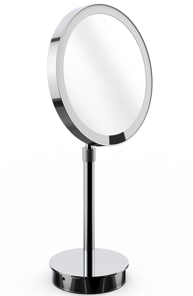 Oglinda cosmetica Decor Walther Round x5 21.5cm iluminare LED crom 21.5cm imagine noua 2022