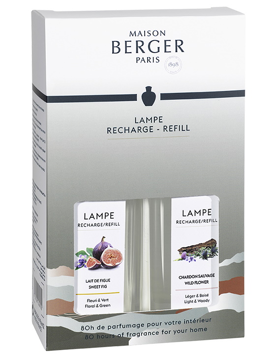 Set 2 parfumuri pentru lampa catalitica Berger Land Lait de Figue & Chardon Sauvage 2 x 250ml 250ml Decoratiuni