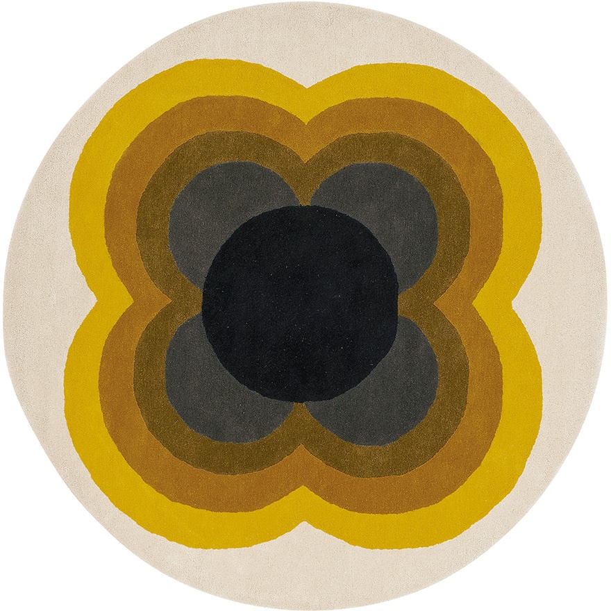 Covor Orla Kiely Sunflower diametru 150cm 60006 galben Orla Kiely