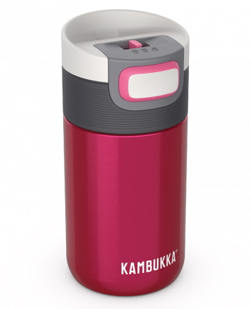 Cana termos Kambukka Etna cu capac 3 in 1 Snapclean inox 300ml Raspberry Kambukka