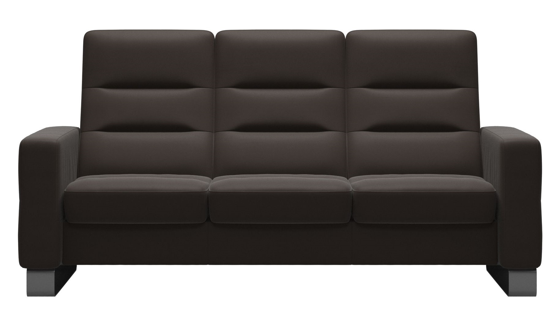 Canapea cu 3 locuri Stressless Wave M cu spatar inalt picioare inox tapiterie piele Paloma Chestnut Canapea imagine model 2022