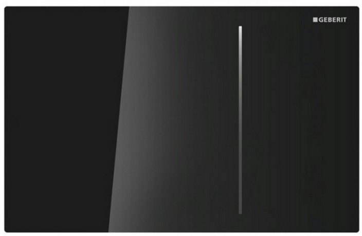 Clapeta actionare hidraulica Geberit Sigma70 sticla neagra pentru rezervoare Sigma12cm