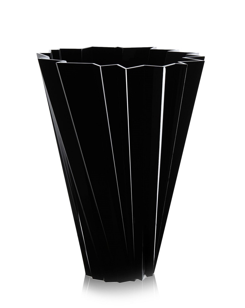 Vaza Kartell Shanghai design Mario Bellini h44cm negru
