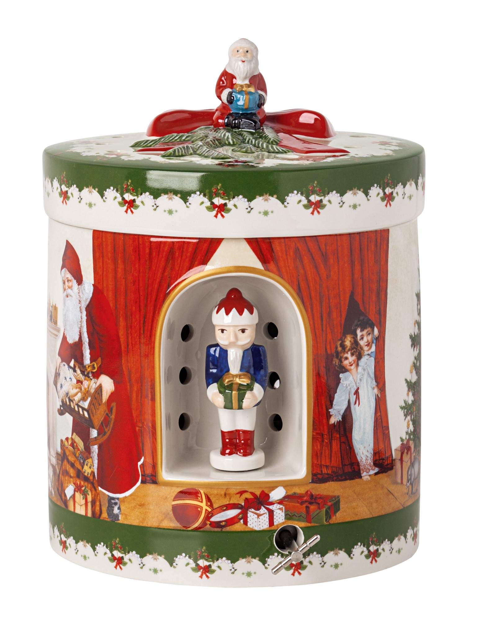 Cutiuta muzicala Villeroy & Boch Christmas Toys Santa Brings Gifts 16x16x21 5cm 16x16x21 imagine model 2022
