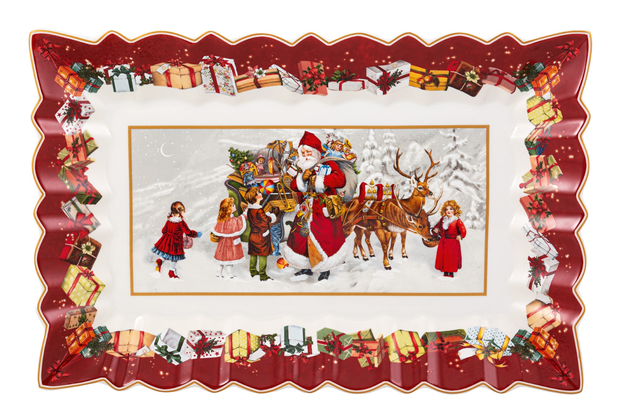 Platou Villeroy & Boch Toy's Fantasy Santa And Kids 35x23cm