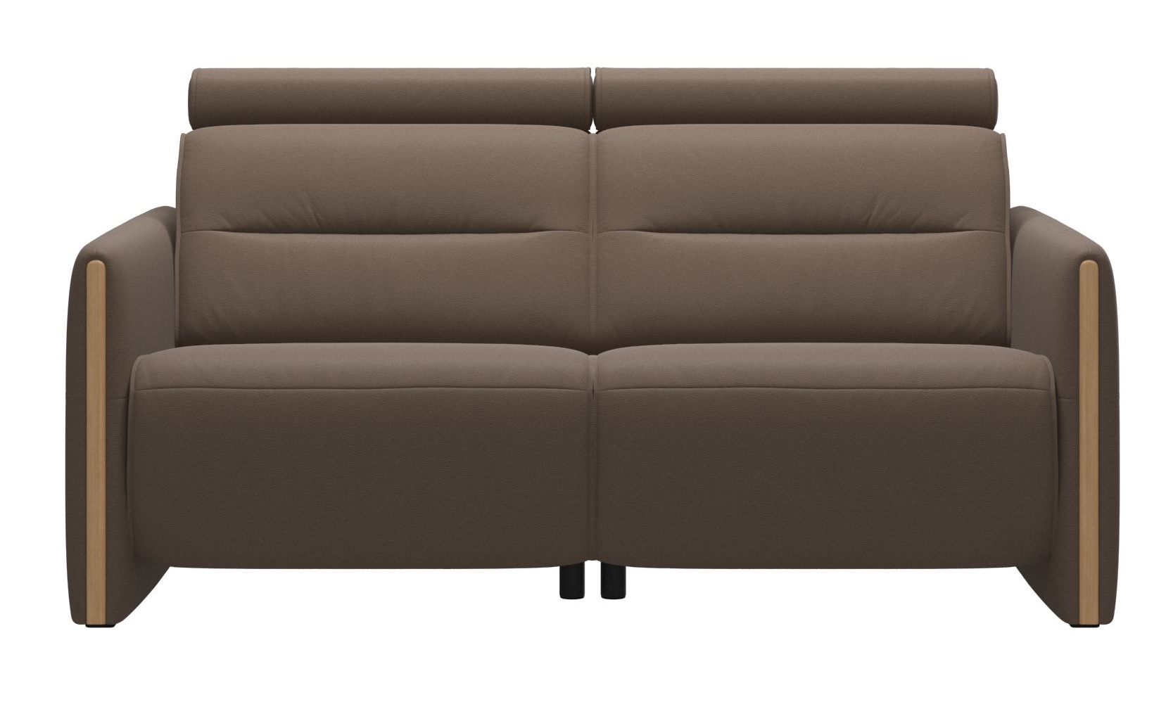 Canapea cu doua locuri Stressless Emily Arm Wood recliner stanga brate Oak tapiterie piele Batick Mole Arm imagine model 2022