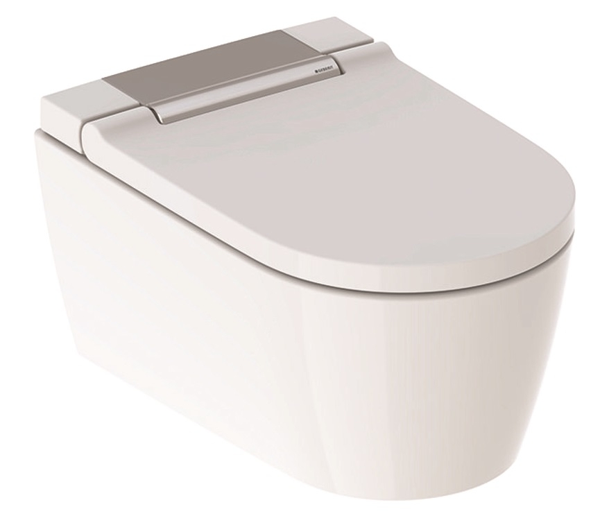Set vas WC suspendat Geberit AquaClean Sela capac inchidere/deschidere lenta si functie bideu electric finisaj Crom