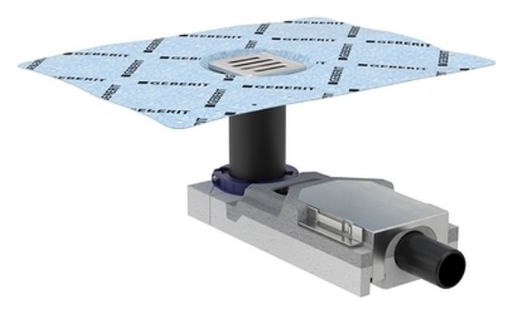 Sifon de pardoseala Geberit FloorDrain cu gratar inox pentru pardoseli 65-90 mm Geberit imagine noua 2022