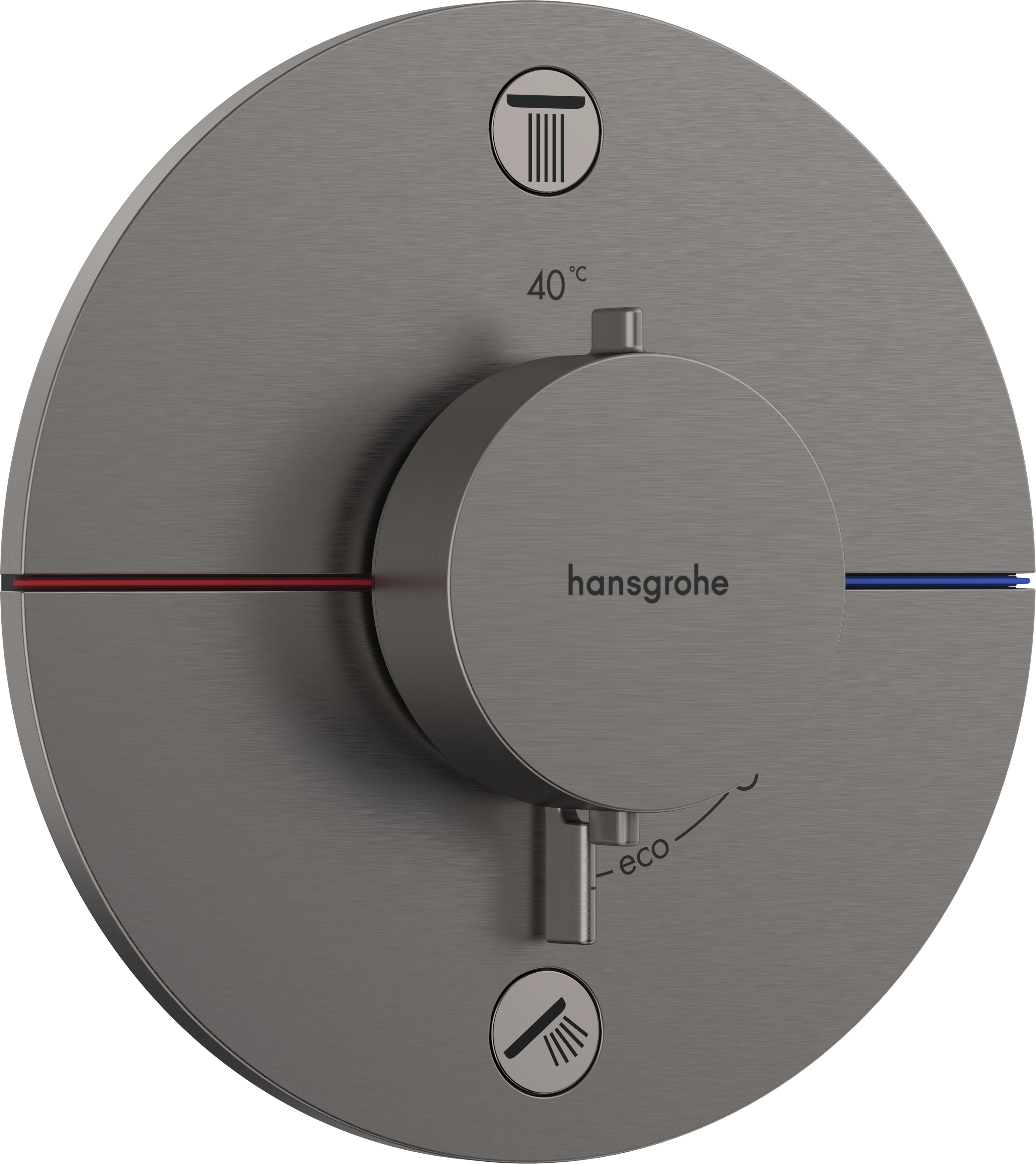 Baterie Cada - Dus Termostatata Hansgrohe Showerselect Comfort S Cu 2 Functii Montaj Incastrat Necesita Corp Ingropat Negru Periat ( 31.15554340.HG )