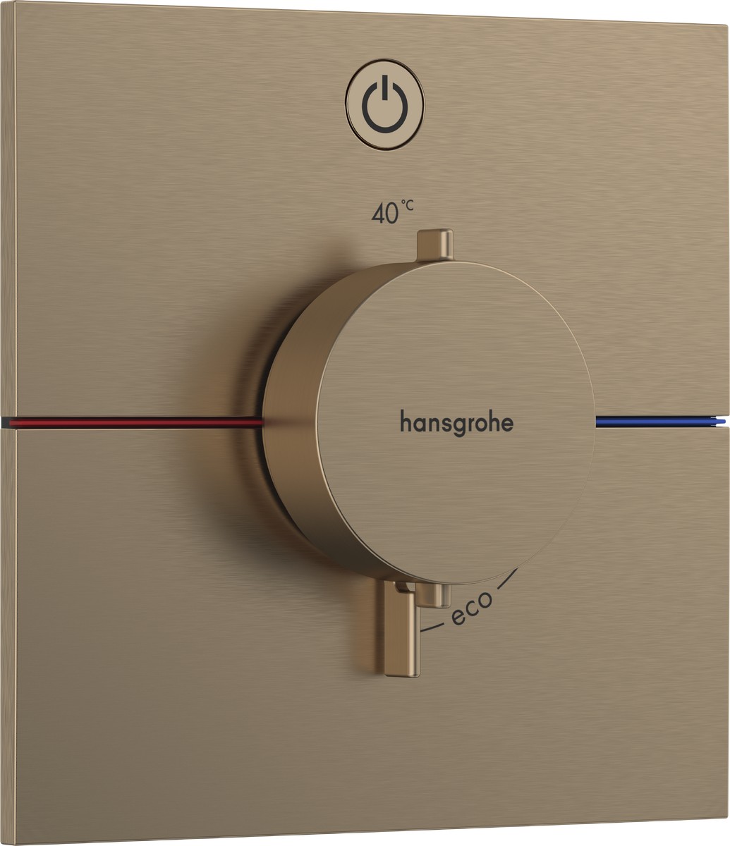 Baterie Dus Termostatata Hansgrohe Showerselect Comfort E On/off Cu Montaj Incastrat Necesita Corp Ingropat Bronz Periat ( 31.15571140.HG )