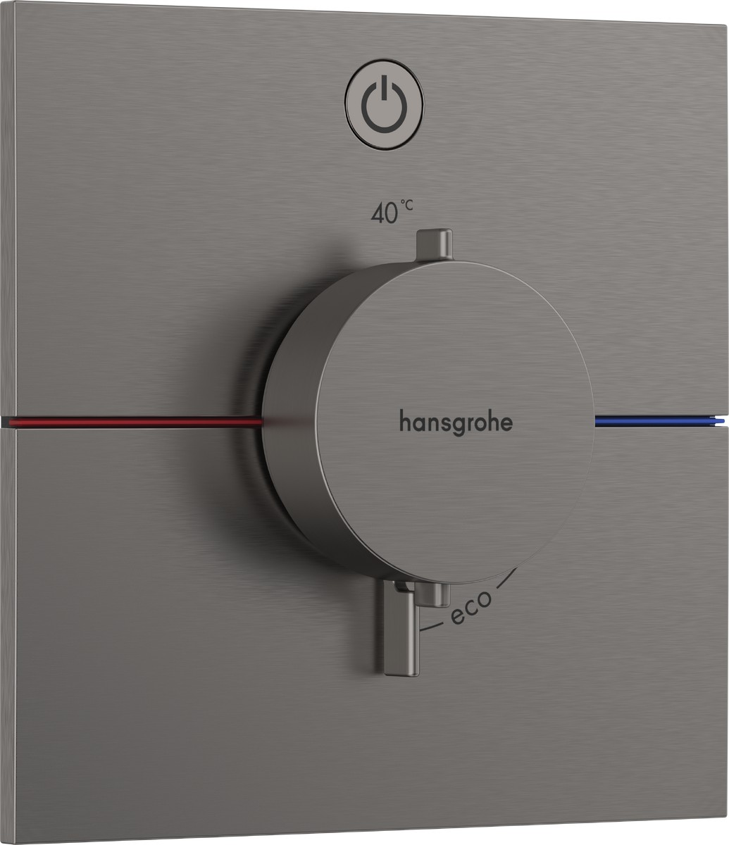 Baterie Dus Termostatata Hansgrohe Showerselect Comfort E On/off Cu Montaj Incastrat Necesita Corp Ingropat Negru Periat ( 31.15571340.HG )