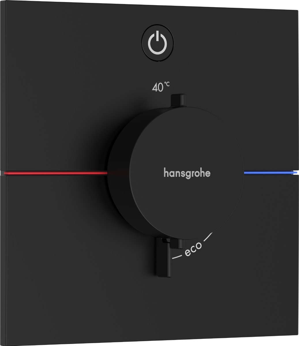 Baterie Dus Termostatata Hansgrohe Showerselect Comfort E On/off Cu Montaj Incastrat Necesita Corp Ingropat Negru Mat ( 31.15571670.HG )
