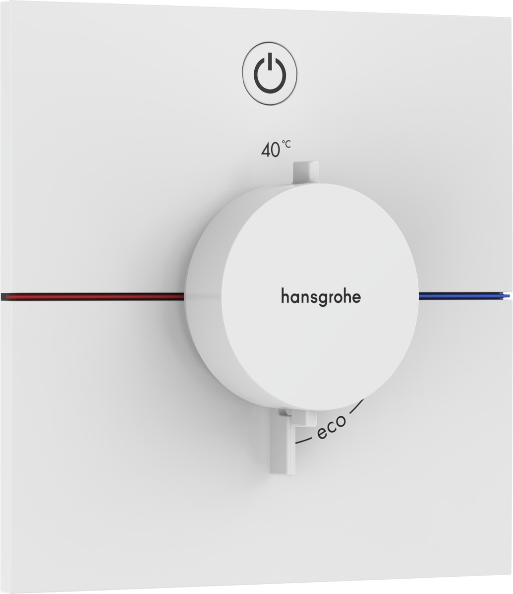 Baterie dus termostatata Hansgrohe ShowerSelect Comfort E On/Off cu montaj incastrat necesita corp ingropat alb mat Hansgrohe pret redus imagine 2022