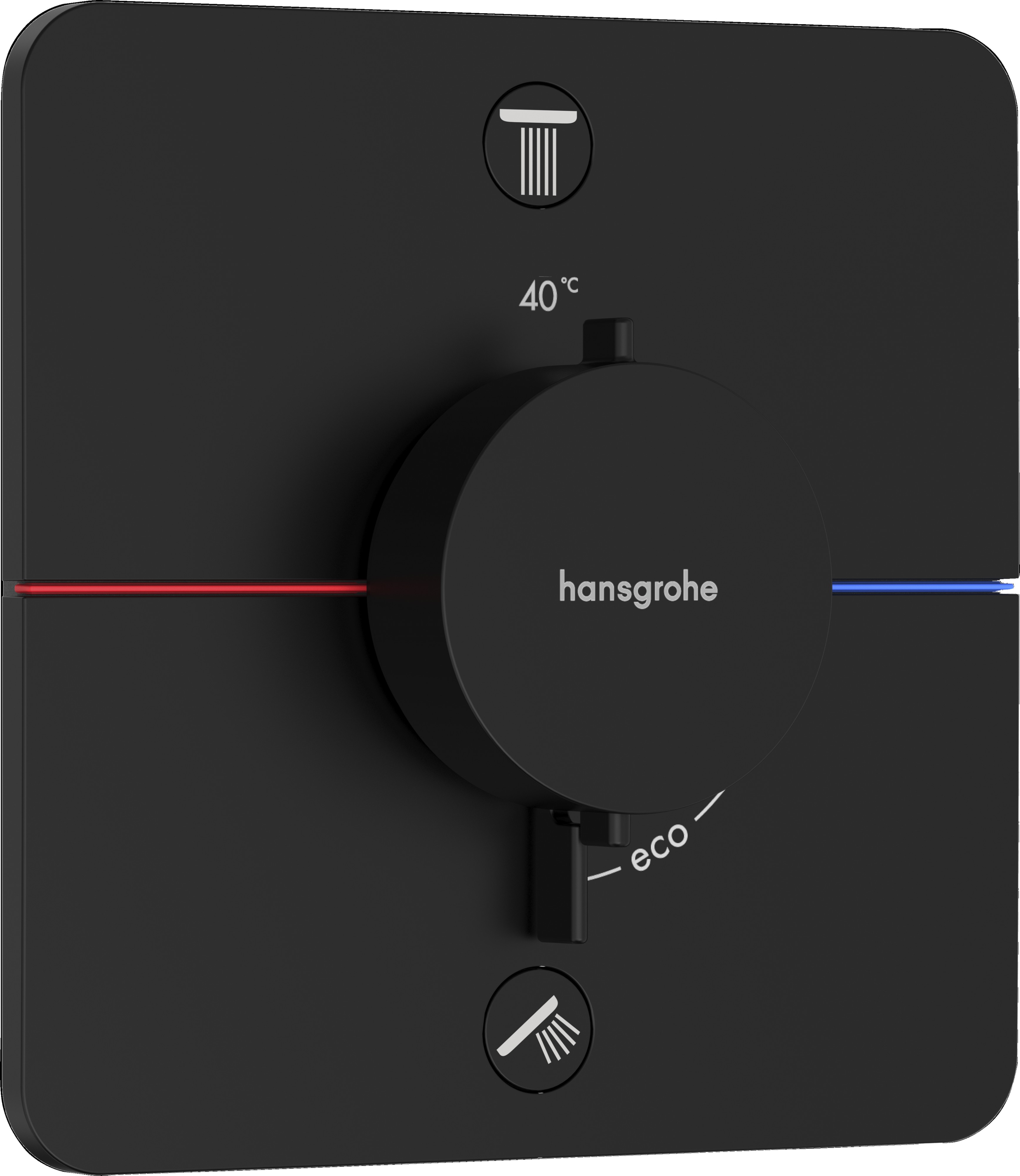 Baterie Cada - Dus Termostatata Hansgrohe Showerselect Comfort Q Cu 2 Functii Montaj Incastrat Necesita Corp Ingropat Negru Mat ( 31.15583670.HG )