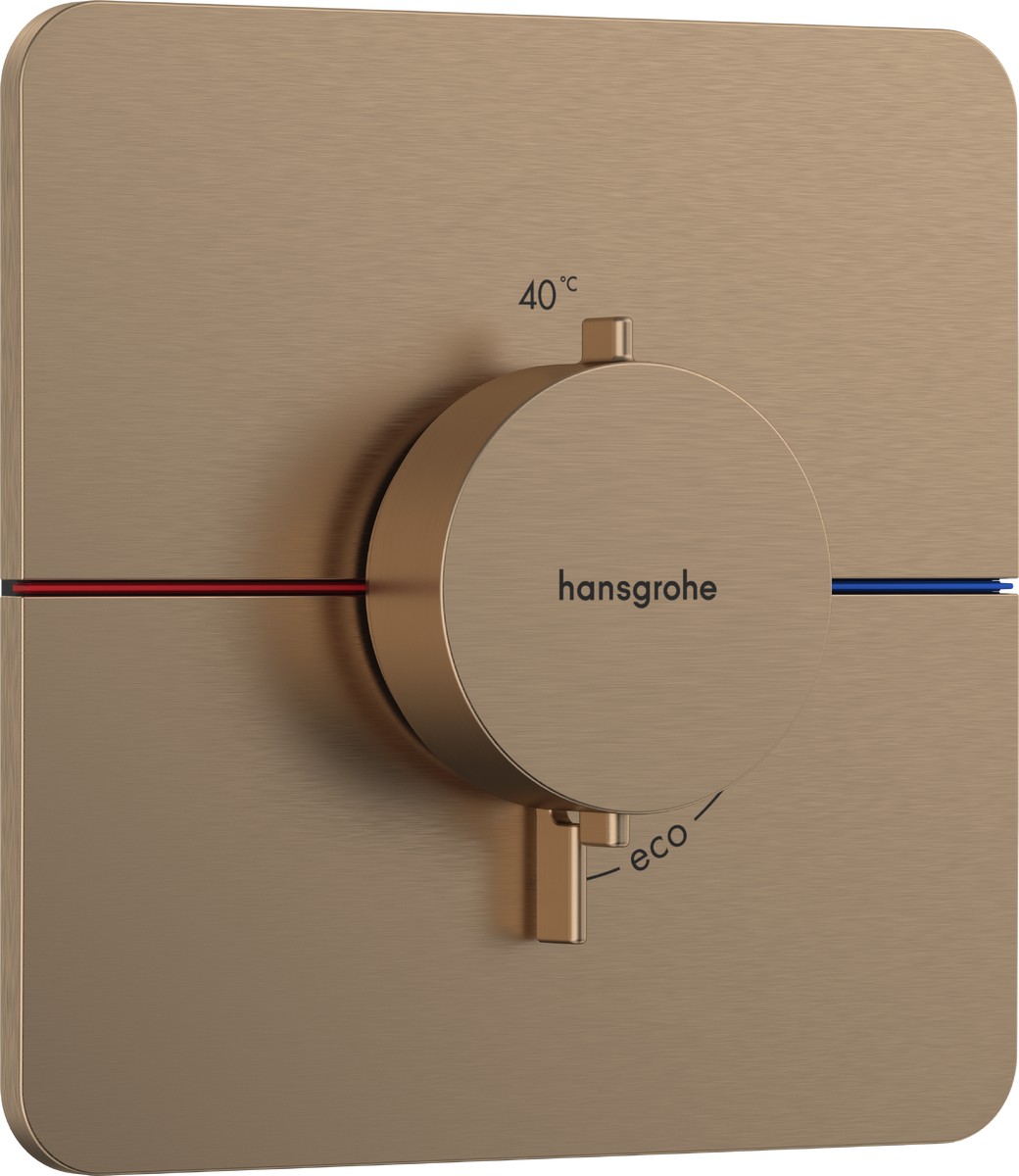 Baterie dus termostatata Hansgrohe ShowerSelect Comfort Q cu montaj incastrat necesita corp ingropat bronz periat baie imagine bricosteel.ro
