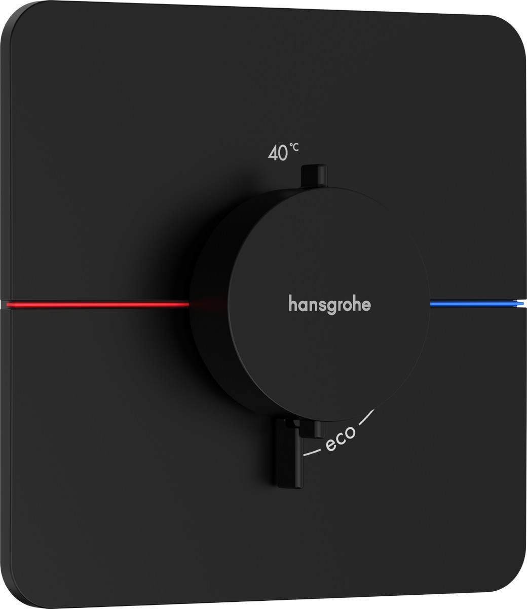 Baterie Dus Termostatata Hansgrohe Showerselect Comfort Q Cu Montaj Incastrat Necesita Corp Ingropat Negru Mat ( 31.15588670.HG )