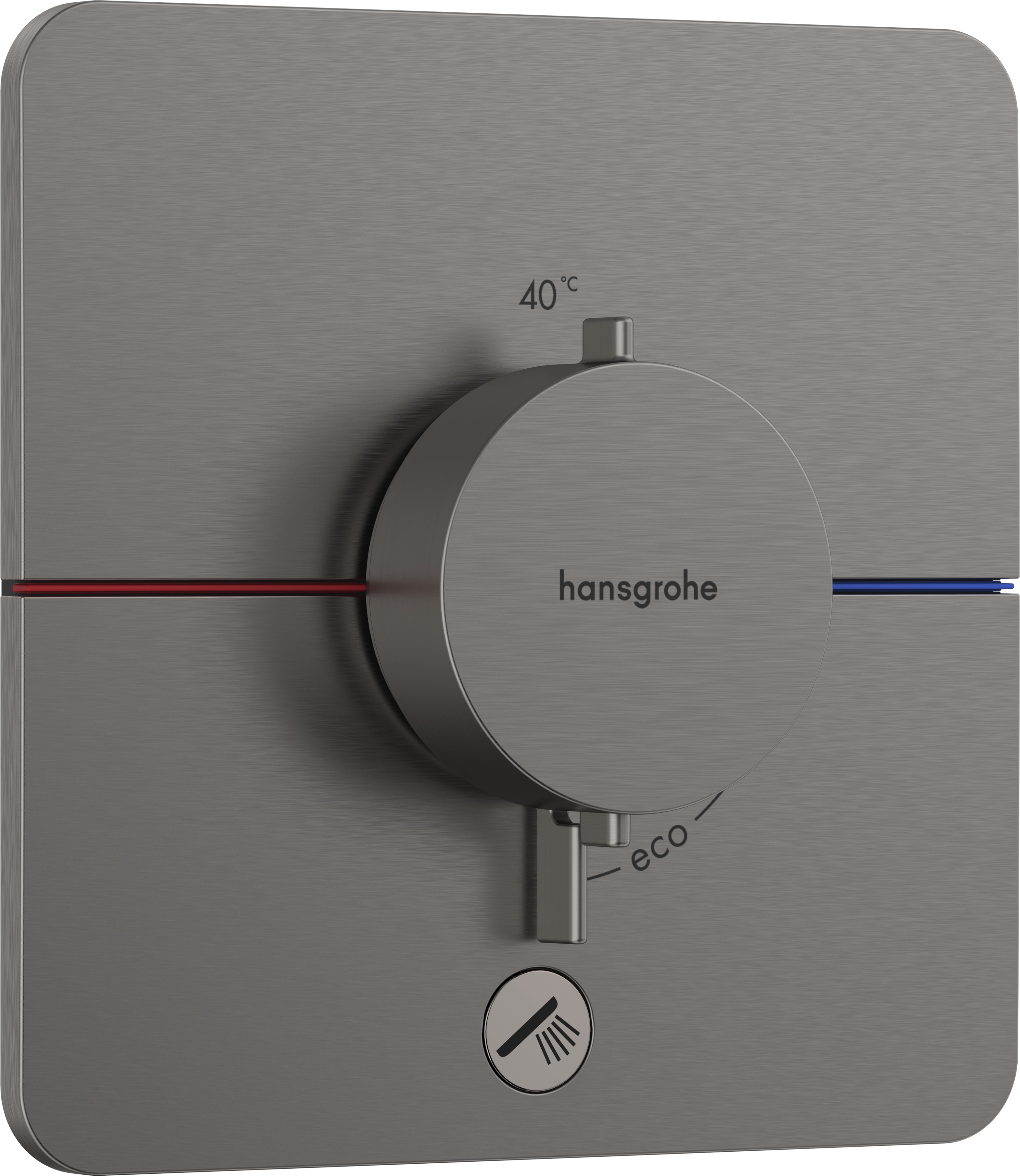 Baterie Dus Termostatata Hansgrohe Showerselect Comfort Q Cu Montaj Incastrat Necesita Corp Ingropat Negru Periat ( 31.15588340.HG )