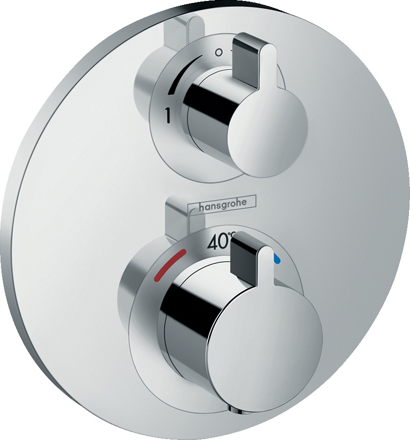Baterie cada – dus termostatata Hansgrohe Ecostat S cu montaj incastrat necesita corp ingropat baie