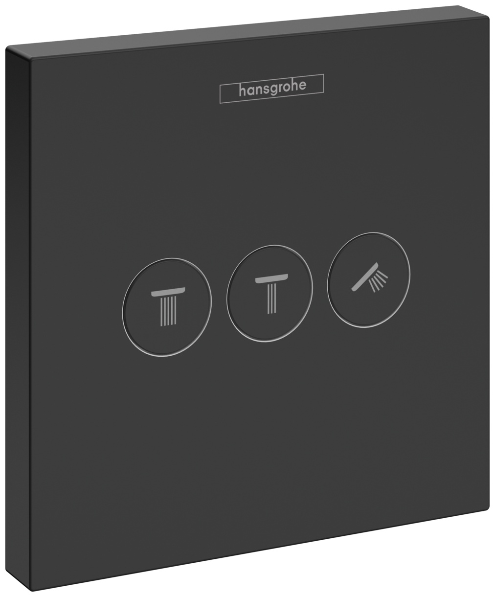 Divertor Hansgrohe Shower Select pentru 3 consumatori necesita corp ingropat negru mat Hansgrohe