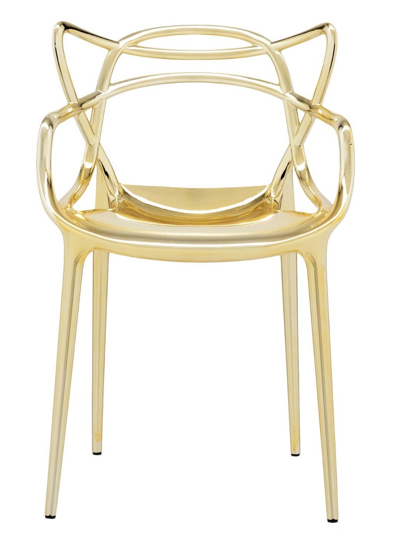 Scaun Kartell Masters design Philippe Starck & Eugeni Quitllet auriu metalizat Kartell imagine reduss.ro 2022