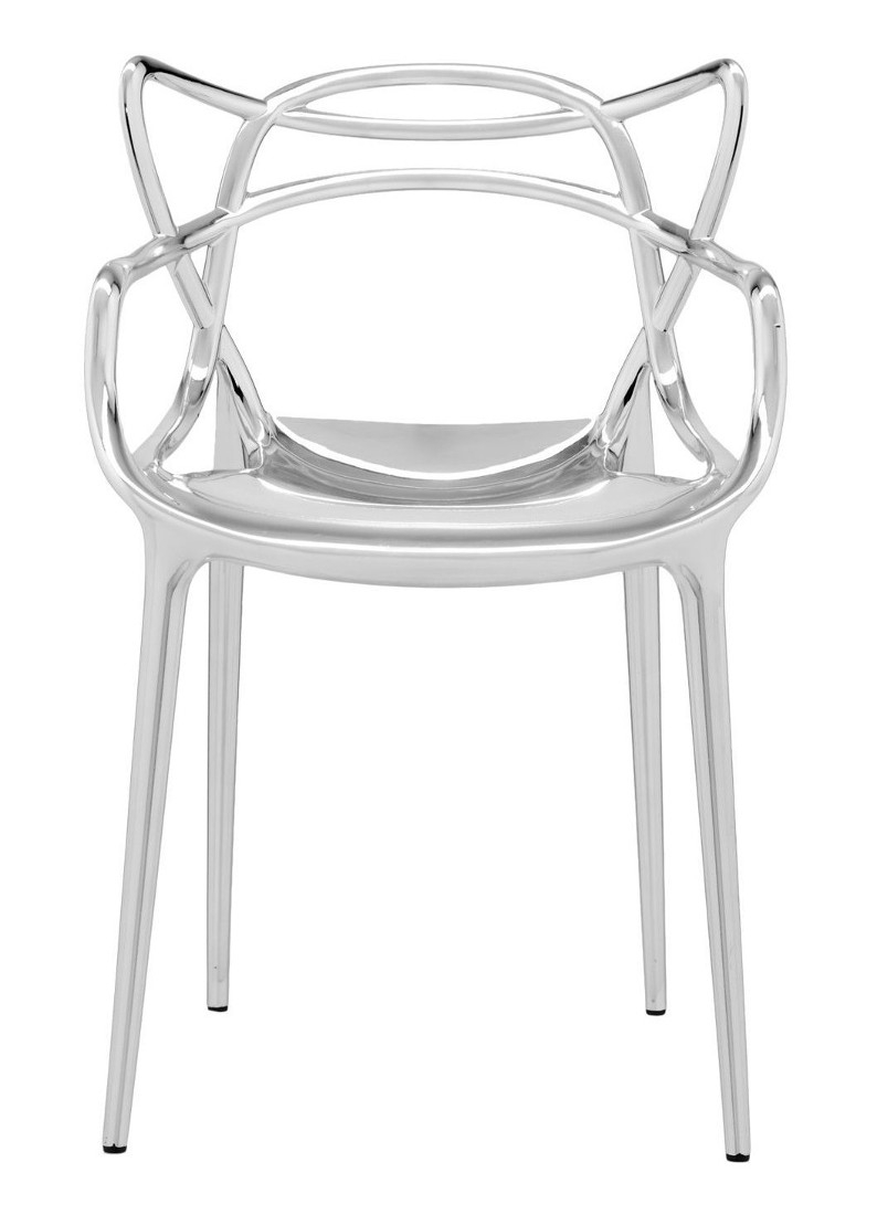Scaun Kartell Masters design Philippe Starck & Eugeni Quitllet crom metalizat Kartell