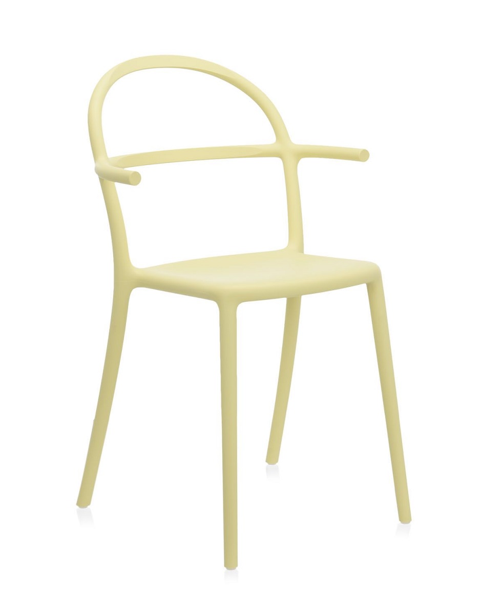 Set 2 scaune Kartell Generic C design Philippe Stark galben mat design