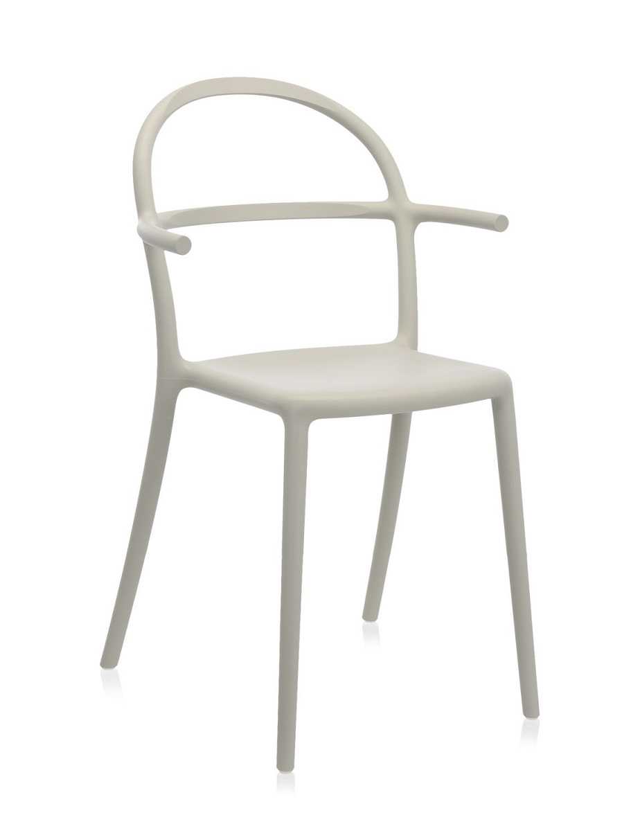 Set 2 scaune Kartell Generic C design Philippe Stark gri mat Kartell imagine noua 2022