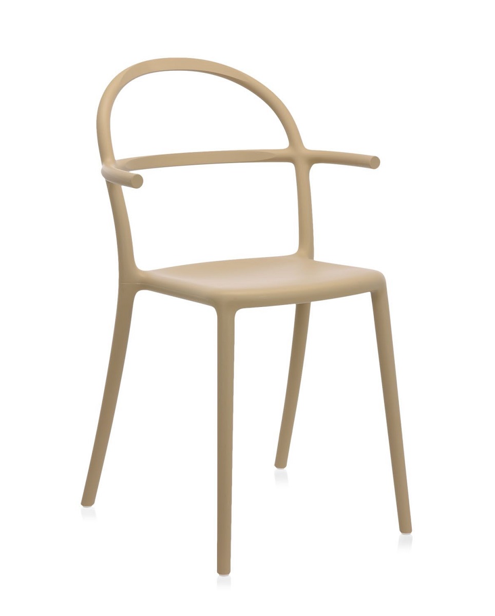 Set 2 scaune Kartell Generic C design Philippe Stark bej mat Kartell