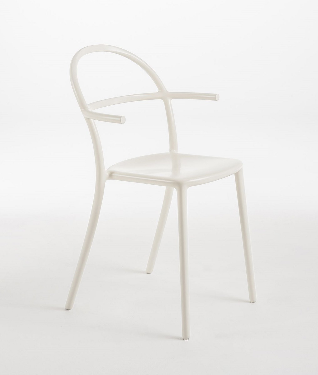 Set 2 scaune Kartell Generic C design Philippe Stark alb mat Kartell