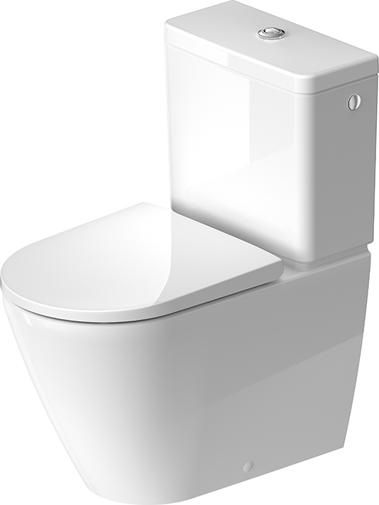 Vas wc Duravit D-Neo Rimless HygieneGlaze 37x65cm back-to-wall pentru rezervor asezat Duravit