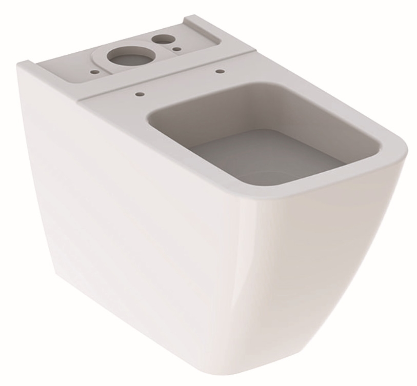 Vas WC Geberit iCon Square 63.5cm back-to-wall pentru rezervor aparent alb Geberit