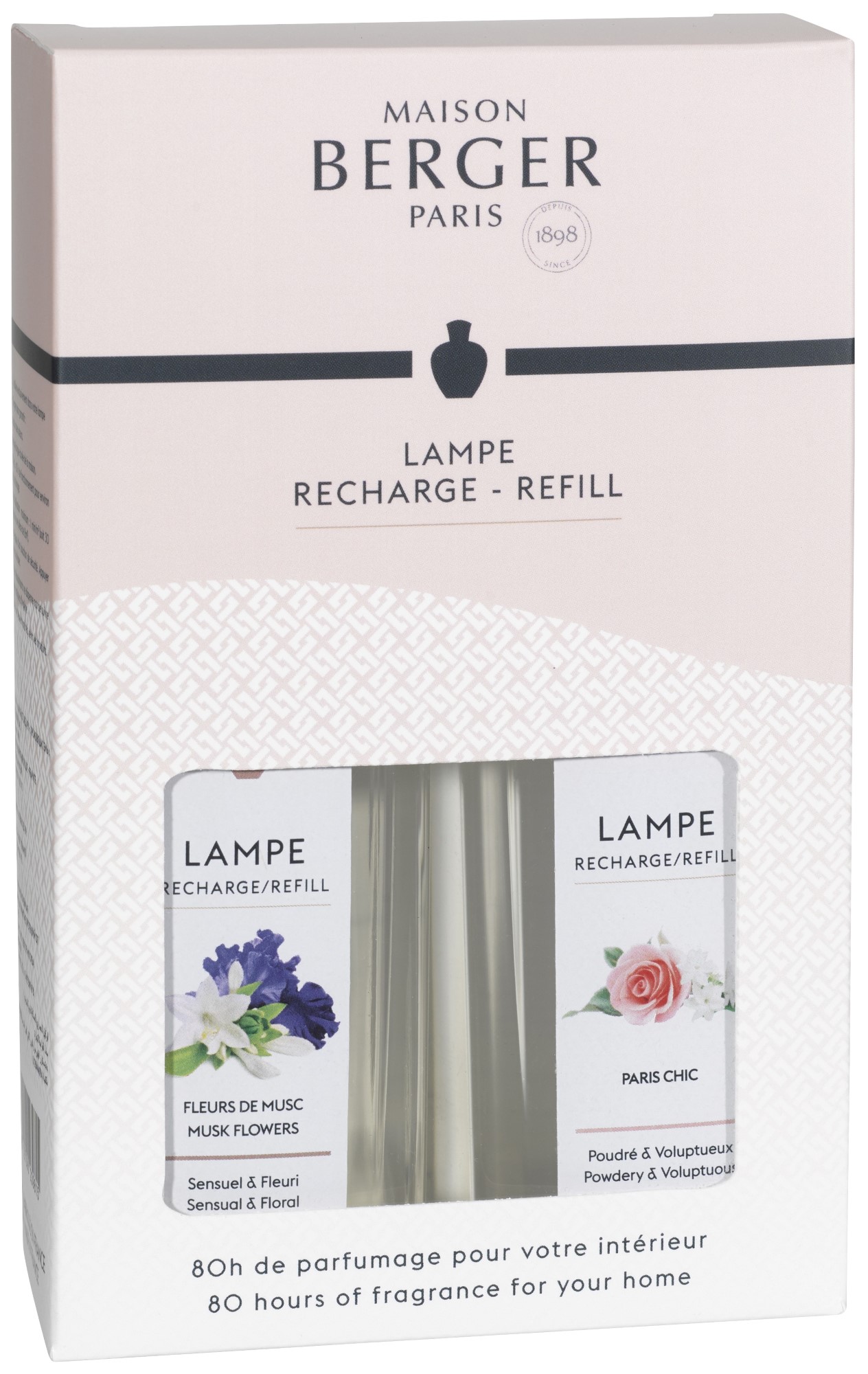 Set 2 parfumuri pentru lampa catalitica Berger Fleurs de Musc & Paris Chic 2 x 250ml Maison Berger