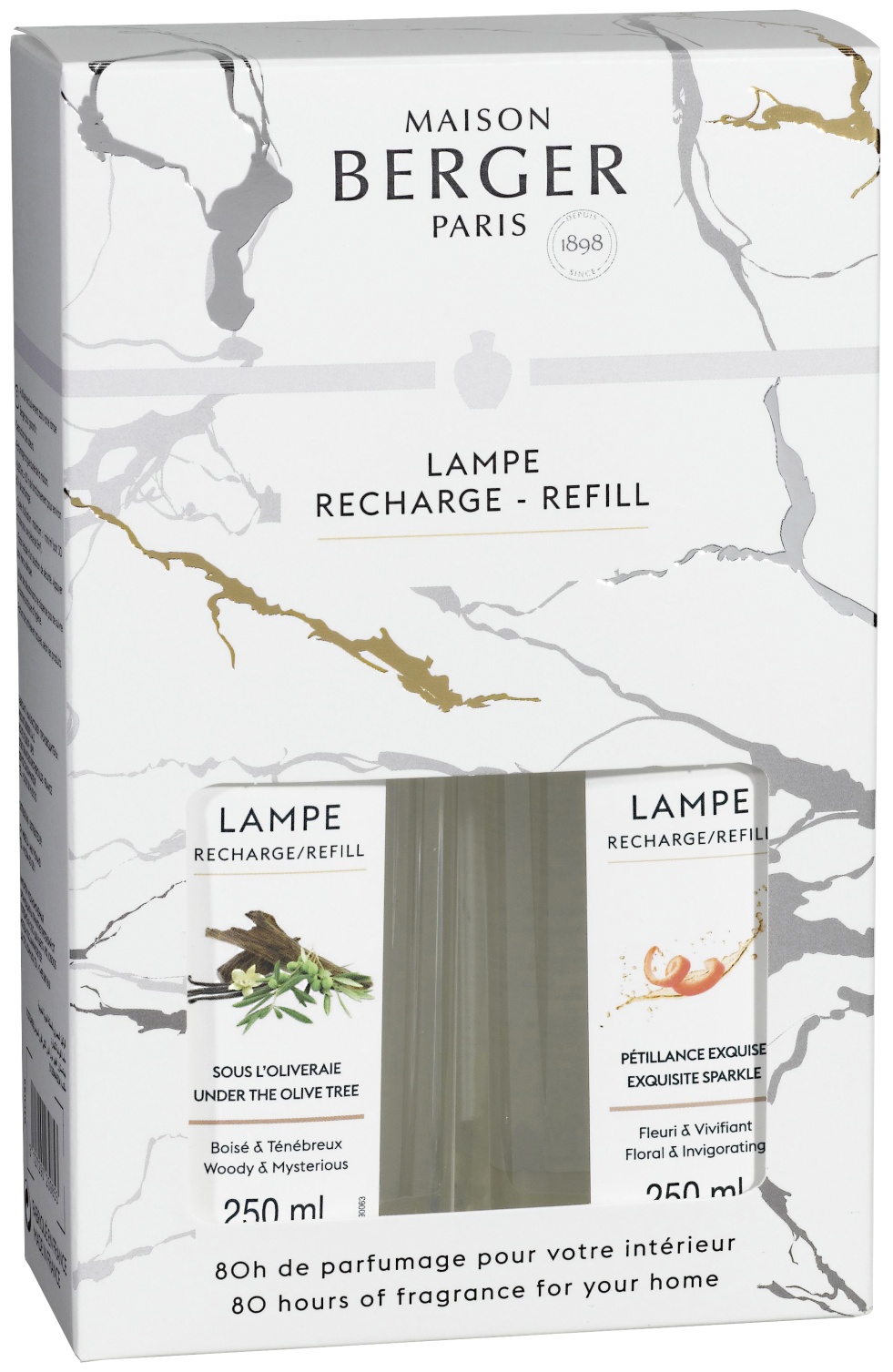 Parfum pentru lampa catalitica Berger Alpha Duopack Under the Olive Tree Exquisite Sparkle 2x250ml Maison Berger