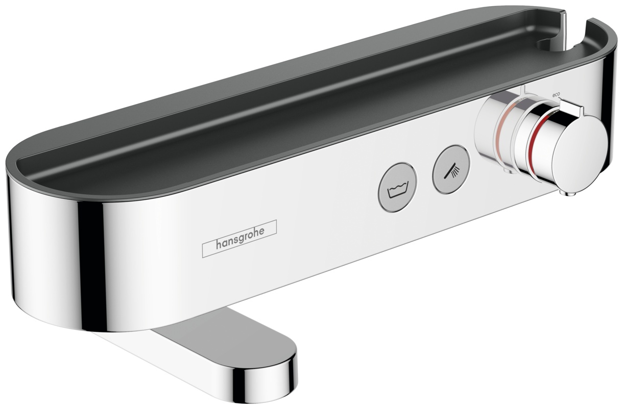 Baterie cada termostatata Hansgrohe ShowerTablet Select 400 cu pipa rotativa crom Hansgrohe