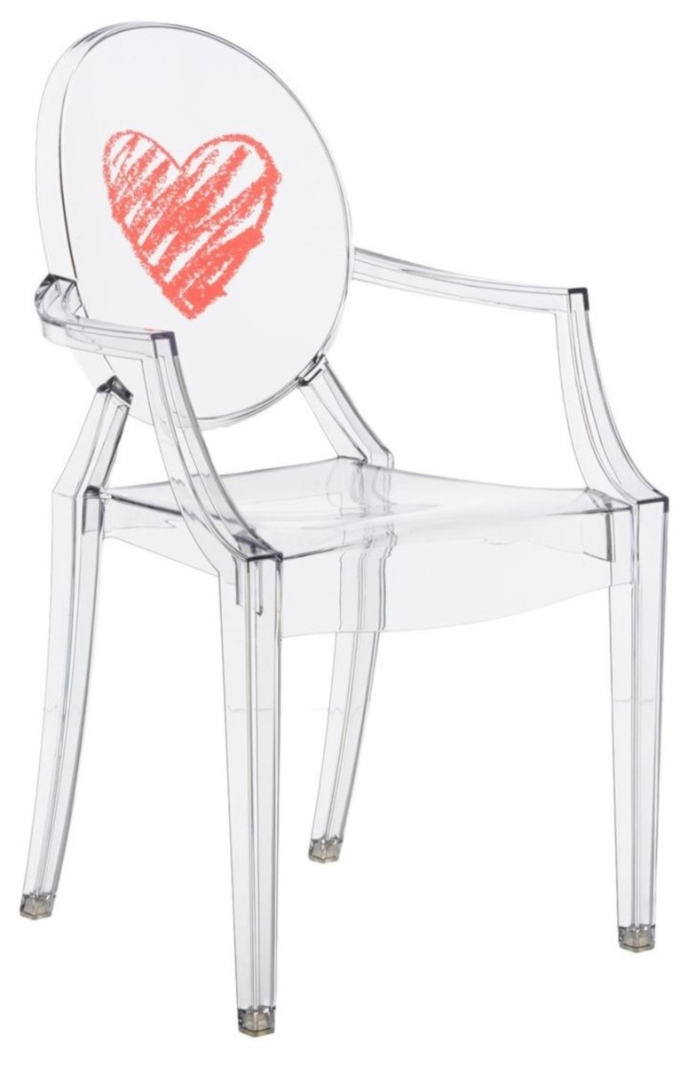 Scaun copii Kartell Lou Lou Ghost design Philippe Starck Heart transparent Kartell pret redus imagine 2022